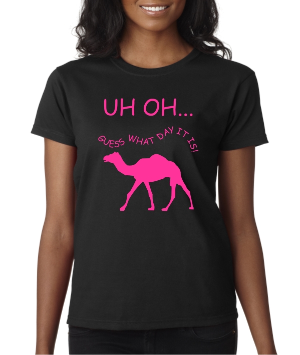Hump Day Camel - womens black shirt